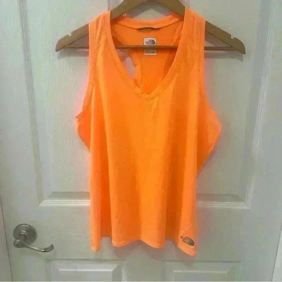 The North Face Ladies Bright Orange RazorBack Sleeveless Tank Top size Medium - Picture 1 of 6